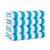 Arkwright Cali Cabana Stripe Beach Towel - Pack of 4, Soft Quick Dry 100% Cotton Terry Towels Set for Pool, Swim, and Hot Tub, 30 x 60 in, Blue view 1