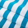 Arkwright Cali Cabana Stripe Beach Towel - Pack of 4, Soft Quick Dry 100% Cotton Terry Towels Set for Pool, Swim, and Hot Tub, 30 x 60 in, Blue view 2