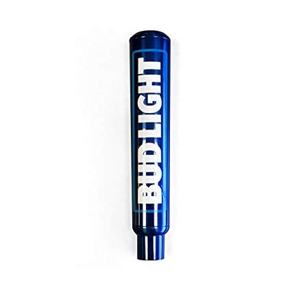 Budweiser Aluminum Beer Tap - 12 Inches Tall - Blue - Cylindrical - Flip Top - 1 Count