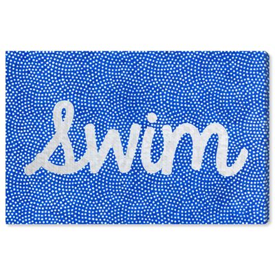 Wynwood Studio Nautical and Coastal Wall Art Canvas Prints 'Swim Dots' Home Dcor, 24" x 16", Blue, White