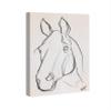 Wynwood Studio Animals Wall Art Canvas Prints 'Stallion Sketch III' Home Dcor, 16" x 24", Black, White view 2