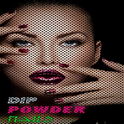 Dip Powder II Nail Salon Sign Advertising Marketing Dcor Vertical (Perforated 70/30 See-Through Window Vinyl [Outdoors], 36H x 24W)