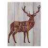 11.75" Brown Reindeer "Merry Christmas" Lighted Wall Plaque view 1