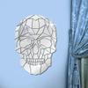 The Geeky Days Skull Head Halloween DIY Horror Wall Art Acrylic Mirror Wall Sticker Geometric Grim Skeleton Head Skull Removable Mural Decals (Silver) view 1