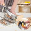 CGOLDENWALL 2 Blades Chinese Medicine Slicer Manual Radiused Biltong Slicer, with Magnetic Stainless Steel Tray, for Chinese Herbs, Biltong, Beef Jerky, Hard Fruits and Vegetables, Nougat view 3