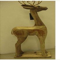 Allstate Reindeer 28" Wooden with Silver Antlers