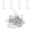 MroMax 80PCS Curtain Hooks 2.48" x 0.79" (LxW) Metal Pin-On Drapery Hooks Suitable for Window Curtain, Door Curtain and Shower Curtain, Silver Tone view 1
