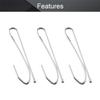 MroMax 80PCS Curtain Hooks 2.48" x 0.79" (LxW) Metal Pin-On Drapery Hooks Suitable for Window Curtain, Door Curtain and Shower Curtain, Silver Tone view 3