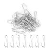 MroMax 200PCS Curtain Hooks 2.48" x 0.79" (LxW) Metal Pin-On Drapery Hooks Suitable for Window Curtain, Door Curtain and Shower Curtain, Silver Tone view 1