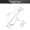MroMax 200PCS Curtain Hooks 2.48" x 0.79" (LxW) Metal Pin-On Drapery Hooks Suitable for Window Curtain, Door Curtain and Shower Curtain, Silver Tone view 2