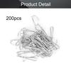 MroMax 200PCS Curtain Hooks 2.48" x 0.79" (LxW) Metal Pin-On Drapery Hooks Suitable for Window Curtain, Door Curtain and Shower Curtain, Silver Tone view 4