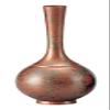 Takenaka Copper Vase, Red Gold, Width 3.9 x Depth 3.9 x Height 9.1 inches (10 x 10 x 23 cm), Copper Vase, Ball Treasure Shape, Red Gold 105-8 view 1