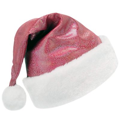 SeasonsTrading Sparkly Red Santa Hat - Teen Adult Christmas Costume Party