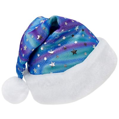 SeasonsTrading Cosmic Stars Santa Hat - Teen Adult Christmas Costume Party