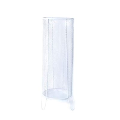 GUOYANHOME Umbrella Rackss Vintage Umbrella Stand - Iron, Hotel/Coffee Long and Short Umbrella Stand with Drip Pan, Floor-Standing Cane Stand 3 Colors, 20X60CM (Color : White)