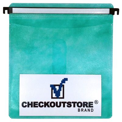 (400) CheckOutStore CD Double-Sided Refill Plastic Hanging Sleeve (Green)