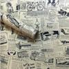 Lependor Removable Self Adhesive Printed Stick Wall Paper Peel and Stick Decorative Shelf Drawer Liner Roll- 17.71" X 393" (17.71" X 32.8 ft, Newspaper) view 1