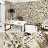 Lependor Removable Self Adhesive Printed Stick Wall Paper Peel and Stick Decorative Shelf Drawer Liner Roll- 17.71" X 393" (17.71" X 32.8 ft, Newspaper) view 3