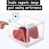K.T.Z Magnetic Side Open Transparent Plastic Storage Shoe Box Stackable Foldable Storage Shoe Box Sneaker Storage Box Clear Plastic Shoe Boxes Size:14.2X11X8.7 Inch (D Style Transparent, 10 PCS) view 3