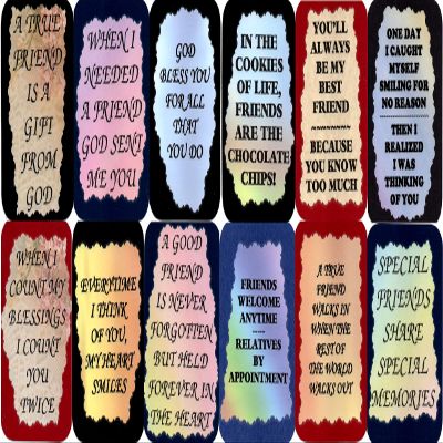 144 3" x 4" Refrigerator Magnet Assortment Buy and Resell Wholesale Friendship Family Friends Neighbors Mom Dad Grandma Grandpa Sister Brother Son Daughter Cousin Aunt Uncle Kitchen Decor Sayings