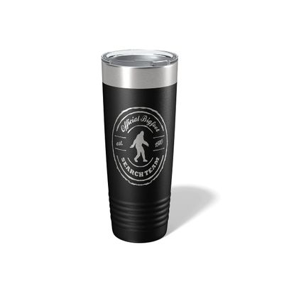 Alterd Industries Bigfoot - Bigfoot Gifts, Tumbler, Sasquatch, Camp Cup, 20oz, He's Out There, Engraved, Coffee Cup, Hide and Seek Champ (Bigfoot Search Team, Black, 20oz Tumbler)