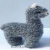 Tiny Needle Felted Alpaca Sculptures 3.5 in : Felted Animals by Hand in Alpaca Fiber Made in Peru 3.5 in (Gray) view 1