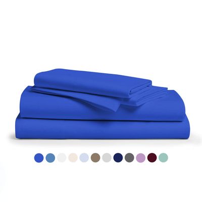Kanak Bedding Half Ruffle Duvet Set 400-TC 100% Organic Cotton 5-pcs Duvet Cover with Zipper Closer & 4PC Pillow Covers.
