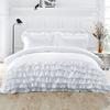 Kanak Bedding Half Ruffle Duvet Set 400-TC 100% Organic Cotton 5-pcs Duvet Cover with Zipper Closer & 4PC Pillow Covers. view 2