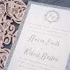 AOLISPRN Laser Cut Hollow Rose with Ribbon Wedding Invitations Cards for Wedding, Baby Shower, Birthday Invite view 4
