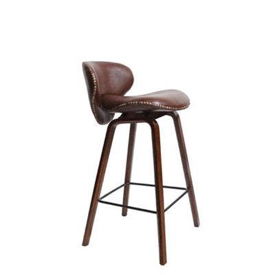 bar stool, Simple Solid Wood, Solid Wood Frame, Rivet Inlay, Cushion Butterfly Design, Kitchen Island Breakfast Chair (Size : H69cm)