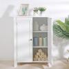LEMY Bathroom Floor Cabinet with Double Door and Adjustable Shelf Storage Cabinet for Bathroom, Living Room, Bedroom or Kitchen, White view 4