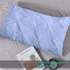 Saferay Green Light Blue Pinch Pleated Pintuck Pillow Shams Set of 2pc Hotel Luxury 800 TC Organic Cotton Cushion Cover King Size 20x36 Super Soft Decorative Pillow Cover Solid Pillow Sham view 3