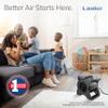 Lasko Portable Utility Fan, 12 289 CFM Pivoting High Velocity Air Mover Blower Fan, 3 Speeds, 2 Accessory Outlets 120V, Black, U12104 view 2