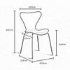 RXBFD Comfortable Chair Mid-Century Modern PP Plastic Dining Chair with Metal Legs, Ergonomically Designed Comfort Curve, for Living Room/Cafe/Lounge/Study Room/Dining Room/Pub Leisure Chair view 3