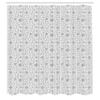 Ambesonne Nordic Shower Curtain, Viking Runes and Talismans Scandinavian Symbols with The Futhark Alphabet, Cloth Fabric Bathroom Decor Set with Hooks, 69" W x 84" L, Dark Grey and White view 2