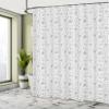 Ambesonne Nordic Shower Curtain, Viking Runes and Talismans Scandinavian Symbols with The Futhark Alphabet, Cloth Fabric Bathroom Decor Set with Hooks, 69" W x 84" L, Dark Grey and White view 4