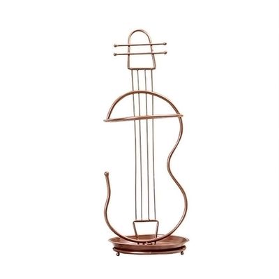 GUOYANHOME Umbrella Rackss Iron Art Umbrella Stand, Violin Art Design Umbrella Holder, Hotel Cafe Shop Window Decoration Storage Rack, 3 Colors, 26 X 72 CM (Color : Brown)