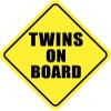 Vinyl Sticker Decal Twins ON Board Vinyl Car Truck Window, 5.8 in. x 5.8 in. view 1