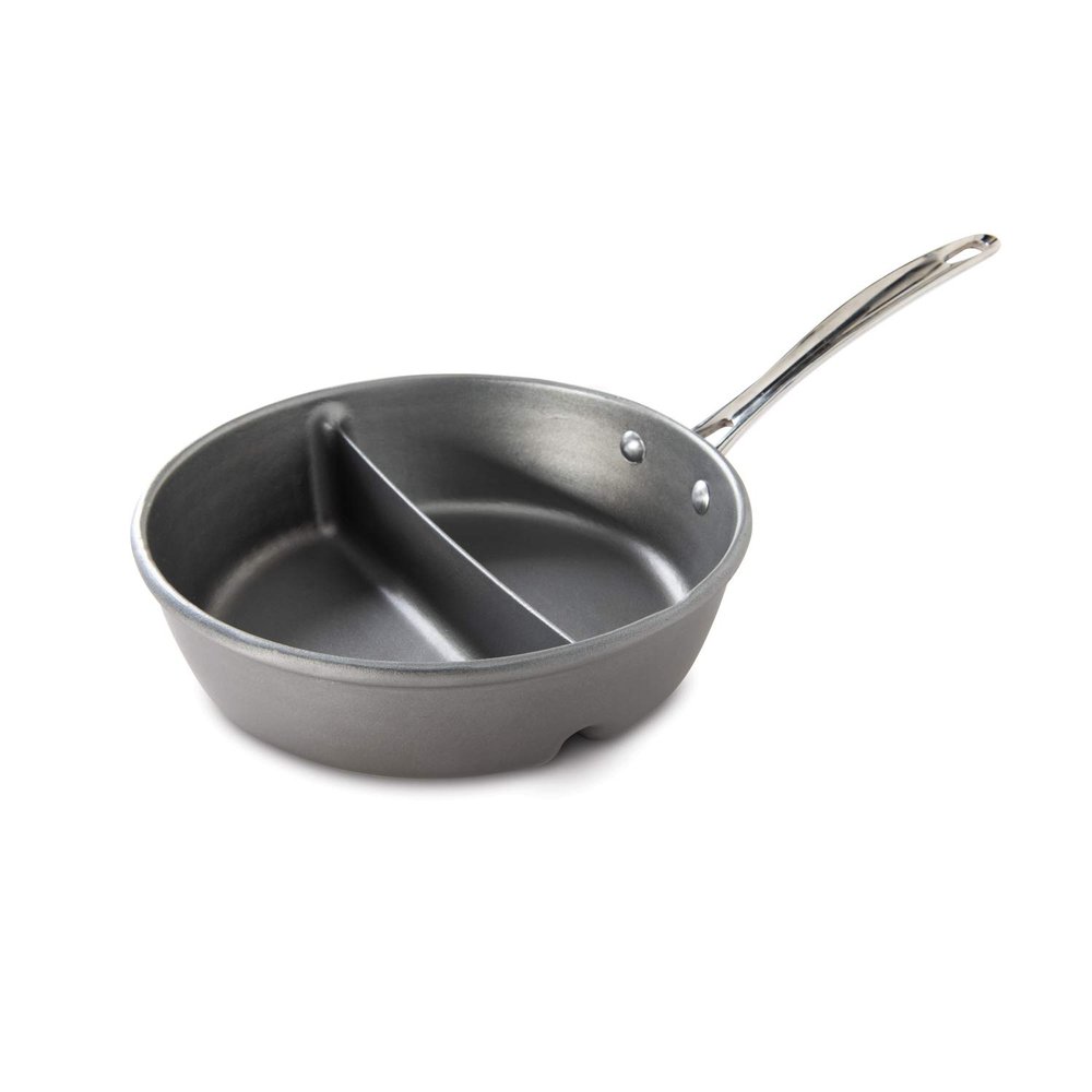 Nordic Ware 2-in-1 Divided Sauce Pan, 9.5 Inch, Silver