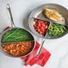 Nordic Ware 2-in-1 Divided Sauce Pan, 9.5 Inch, Silver view 2