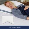 Eli & Elm | Best Ergonomic Side Sleeper Pillow for Neck Pain. Supportive Cooling Latex Fill with Luxury Breathable Cover. U-Shape Contoured Design. Queen Size Bed Pillow - 17" X 29" view 3