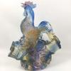 Amore Jewell Bamboo Blessing Peace & Fortune Rooster Standing on Bamboo Fengshui Decoration Ornament Gift for Home & Office (Liuli Crystal Glass) view 2
