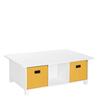 RiverRidge Home RiverRidge Activity Table, White with Golden Yellow Bins view 1