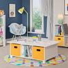 RiverRidge Home RiverRidge Activity Table, White with Golden Yellow Bins view 2