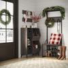 RiverRidge Afton Transitional Wood Hall Tree with Metal Frame in Gray view 3