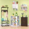 RiverRidge Afton Transitional Wood Hall Tree with Metal Frame in Gray view 4