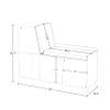 RiverRidge Book Nook Collection Kids Reading Nook and White Cubby Storage Bench With Yellow Bins Toy Storage with Comfy Cushioned Seat And Cubbies Toy Organizer Book Nook Storage Bench view 3