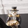 13 Inch Black and Gold Skeleton Holding Gold Jack O Lantern view 3