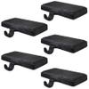 Lulu Decor Black Christmas Stocking Holders for Mantle Set of 5 - Heavy Cast Iron Weighted Strong & Sturdy Low Profile Flat Base Stocking Hooks, Simple Design for Mantle Decor Weighs 2 lbs 10 oz Each view 1
