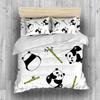 REALIN Panda Bedding Pink Blue Green Cartoon Panda Duvet Cover Set Colorful Hot Air Balloon Bed Sets,2/3/4PCS Microfiber Quilt Covers/Sheets/Pillow Shams,Twin/Full/Queen/King Size view 1